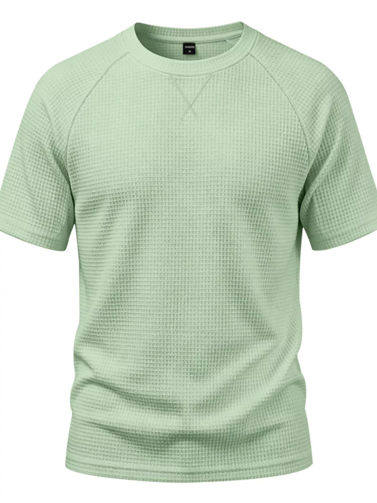 Men's plus size waffle knit t-shirt modern men's clothing