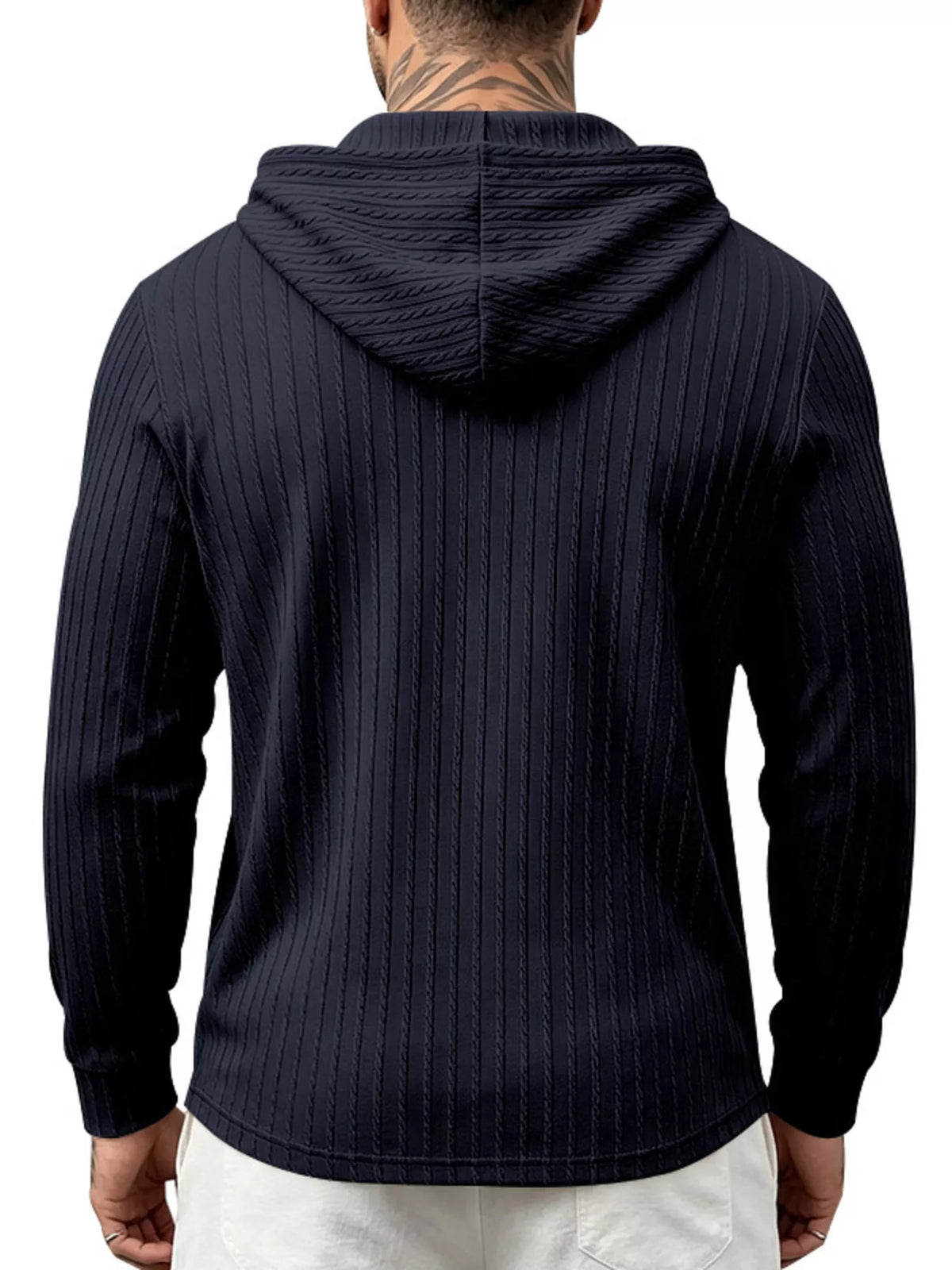 Men's plus size knit hoodie knit fabric
