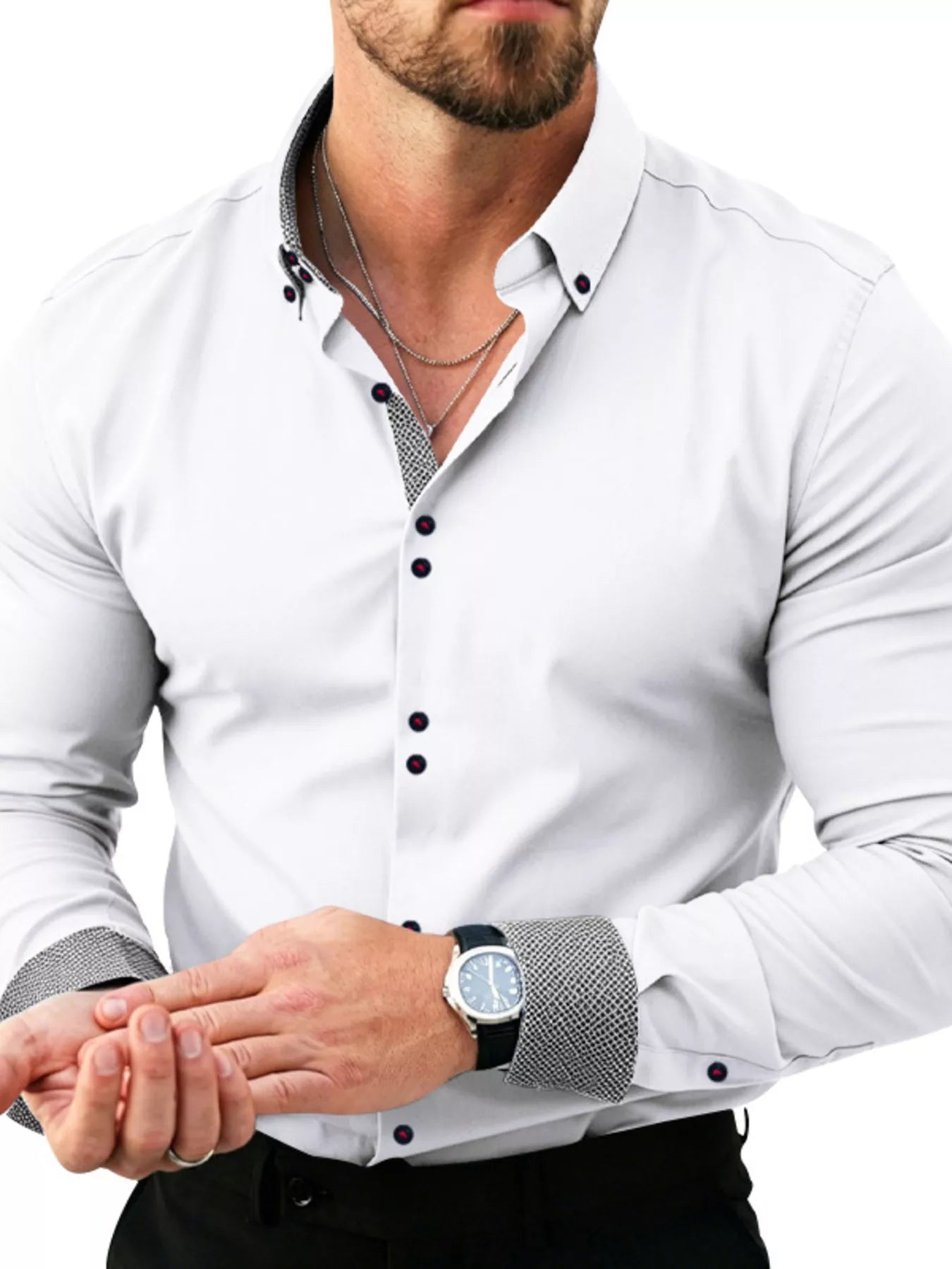 Men's plus size slim fit shirt