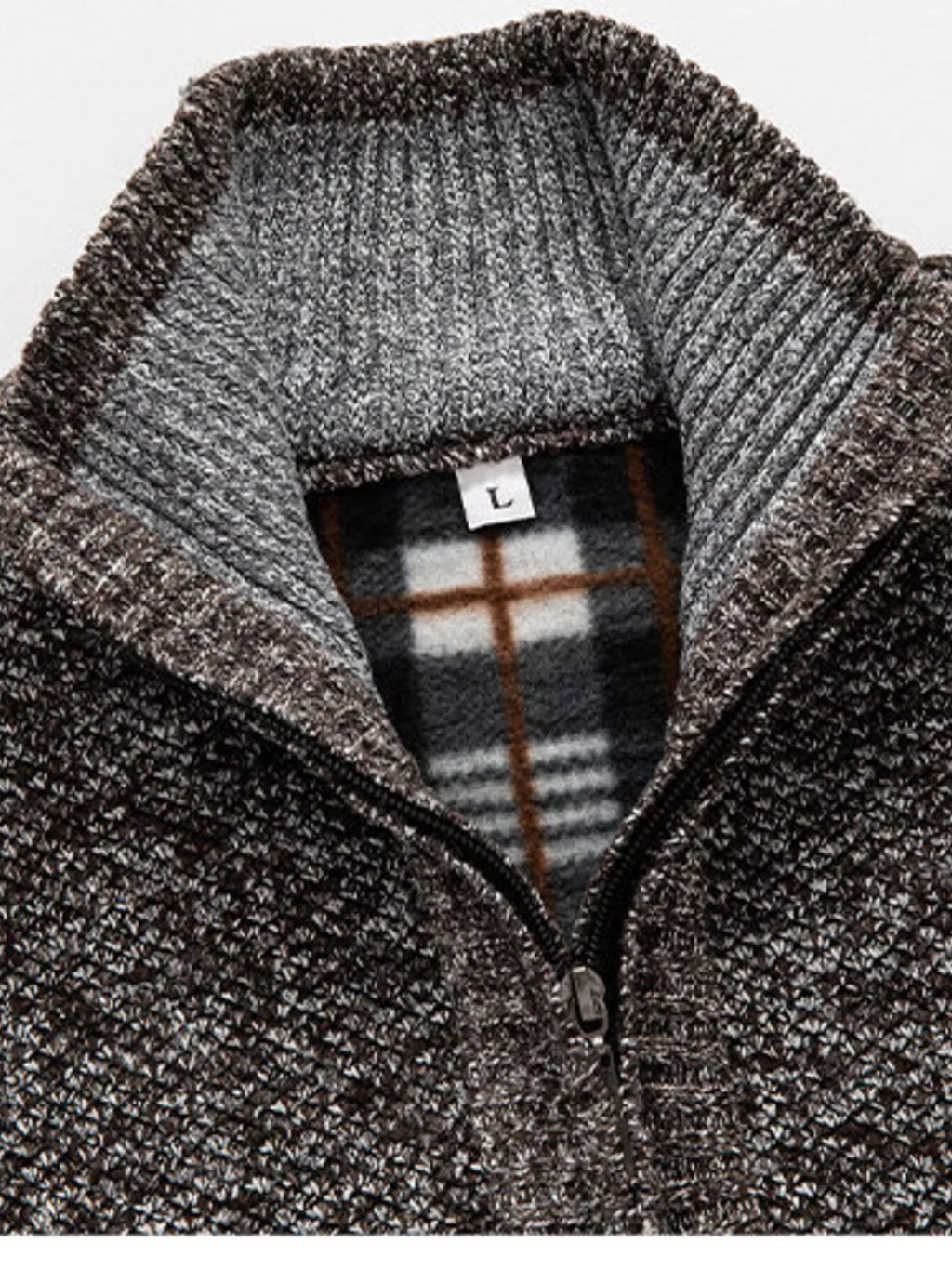 Men's plus size half zip sweater casual style