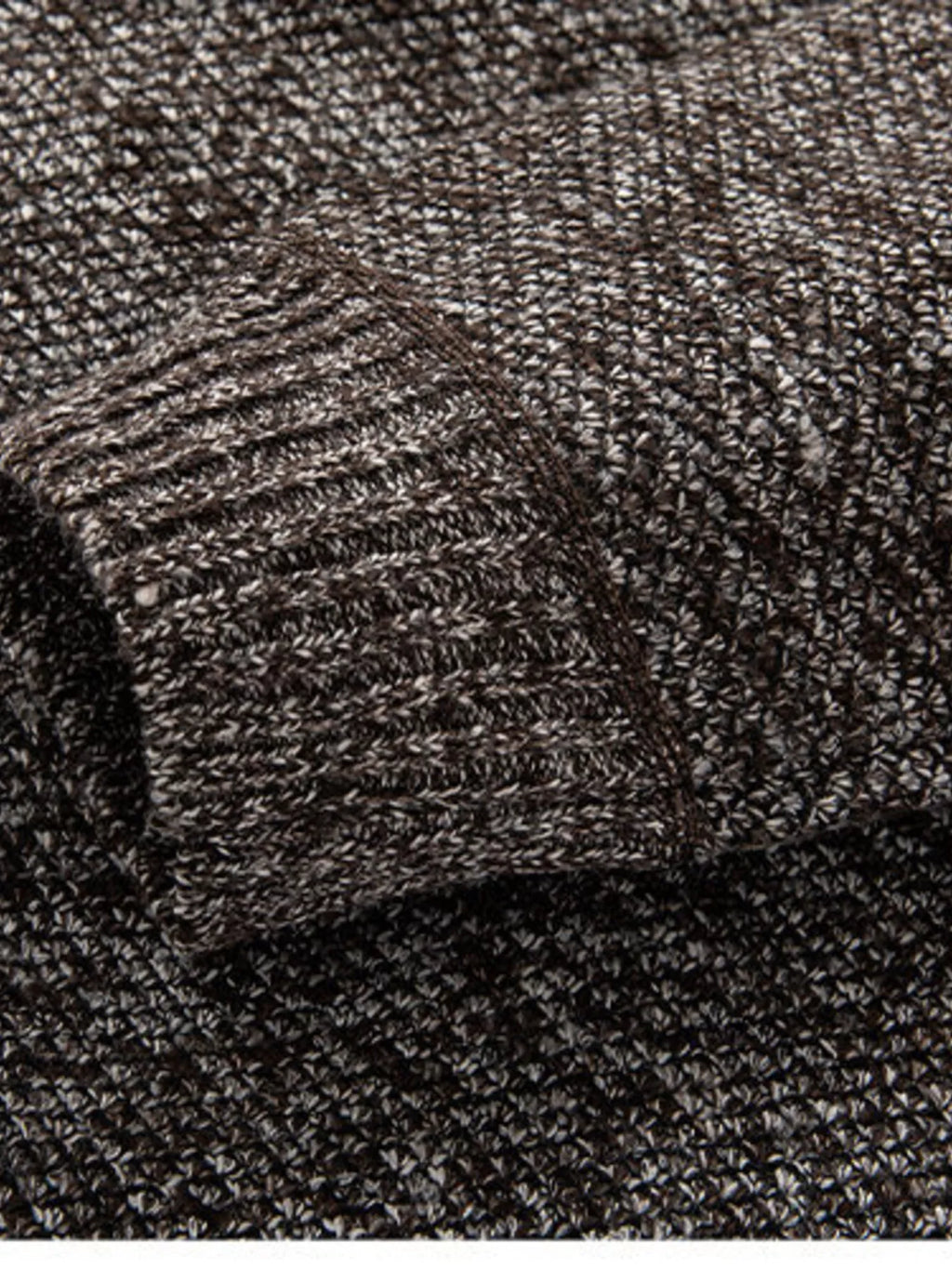 Men's plus size half zip sweater back view