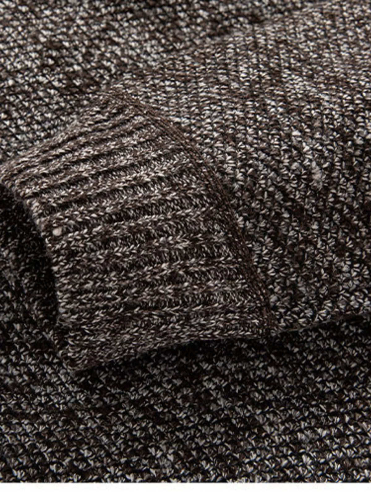 Men's plus size half zip sweater back view