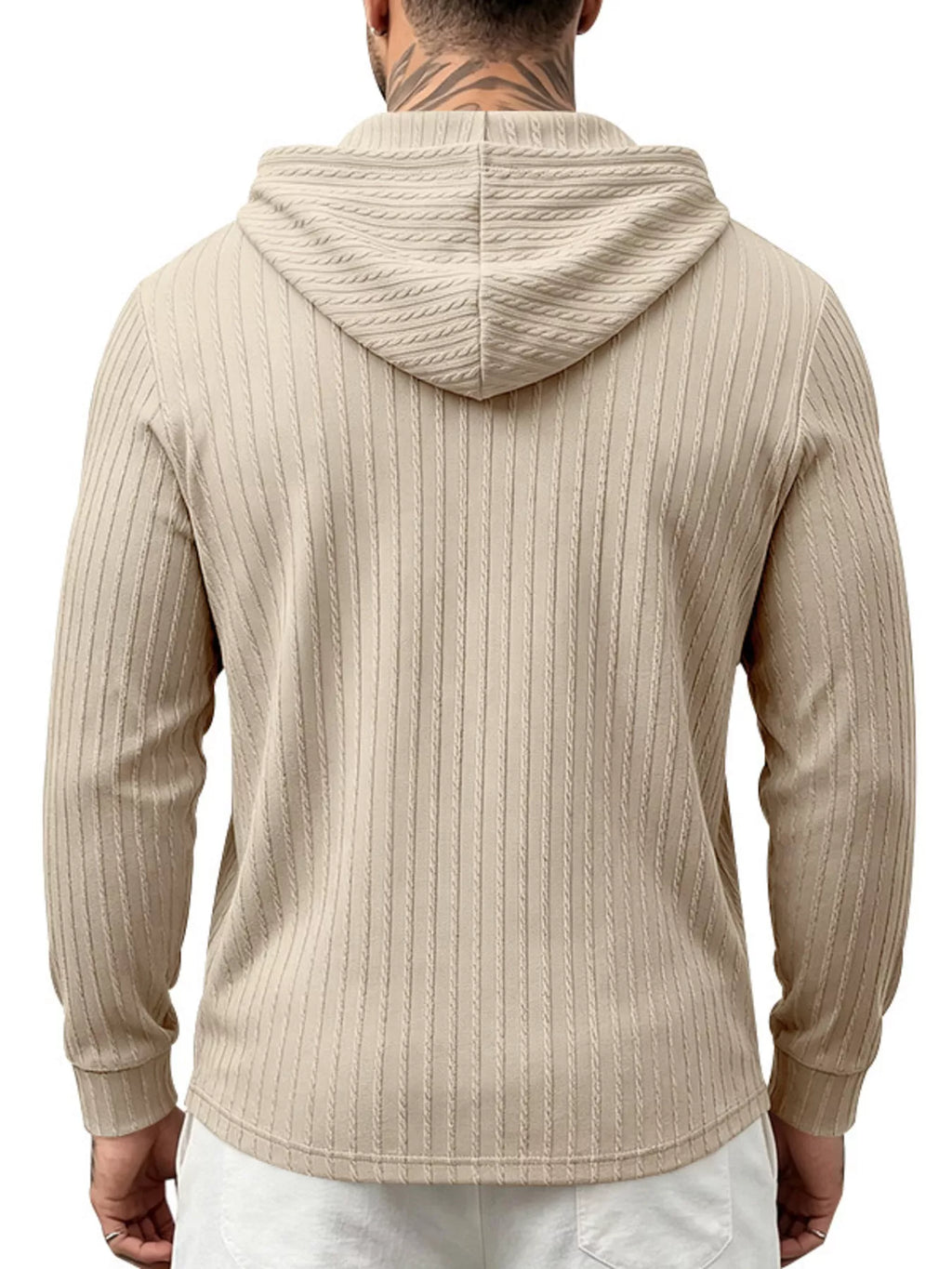 Men's plus size knit hoodie everyday wear
