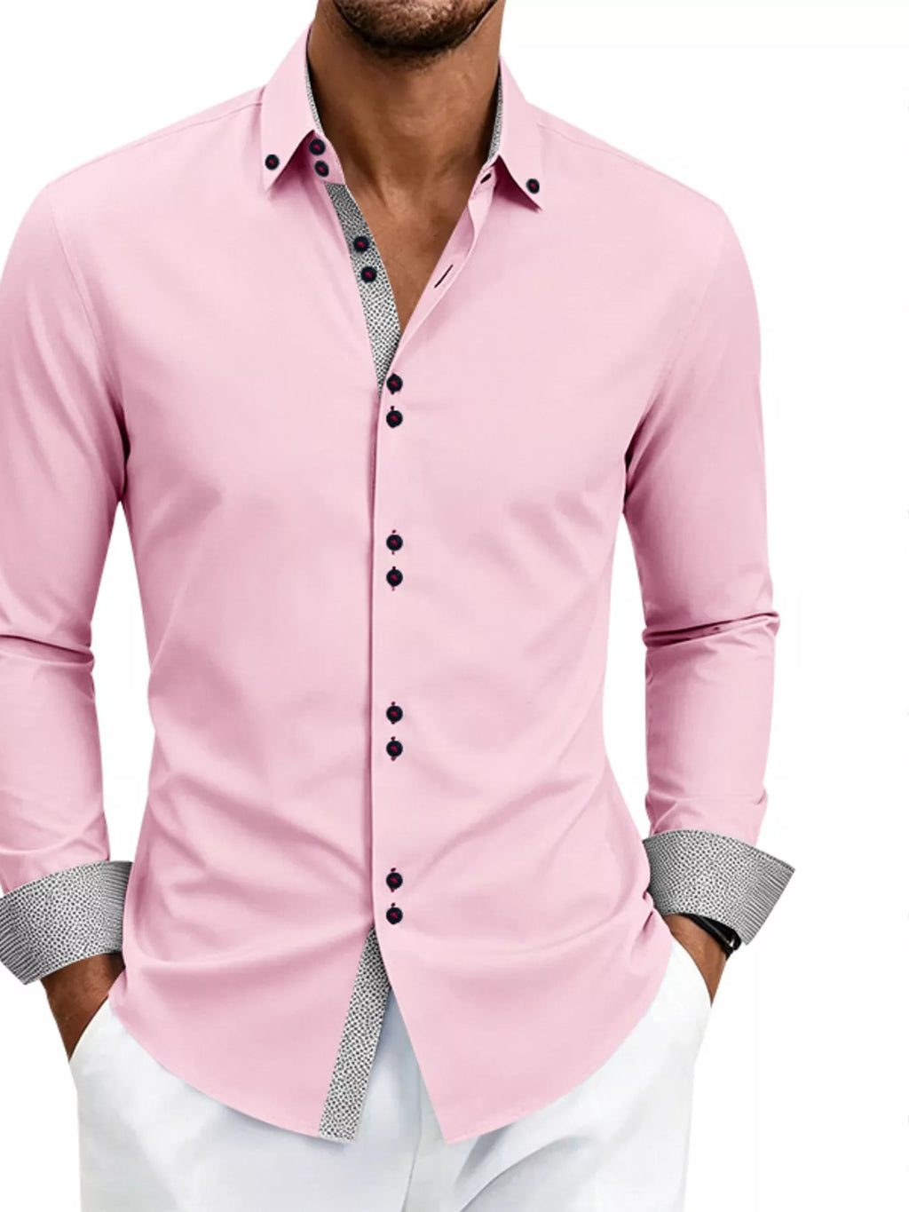 Men's plus size slim fit shirt everyday outfit