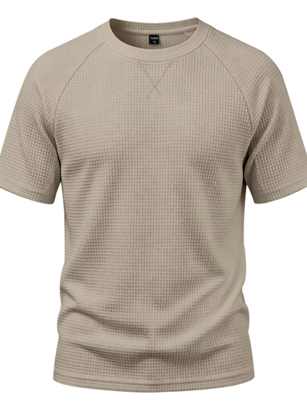Men's plus size waffle knit t-shirt casual outfit