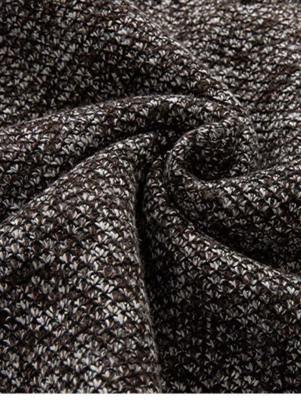 Men's plus size half zip sweater casual look