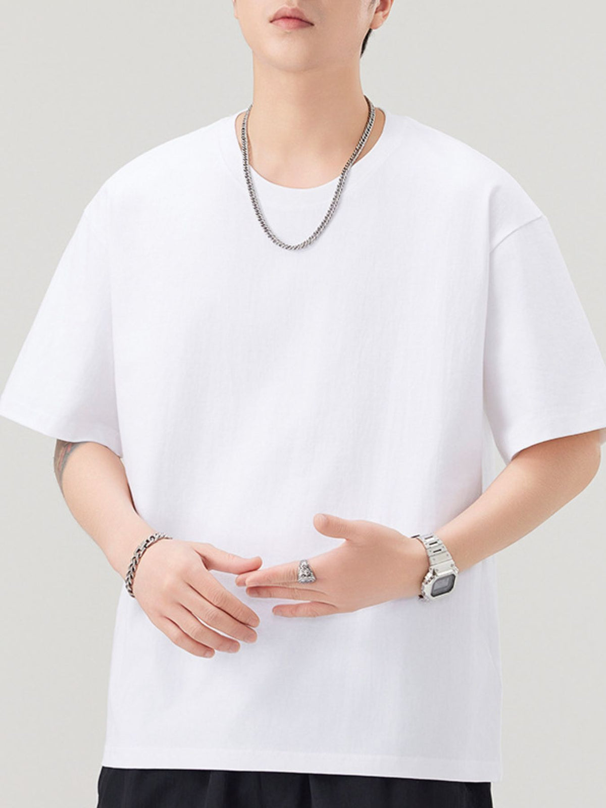 Men's plus size loose t-shirt men's fashion