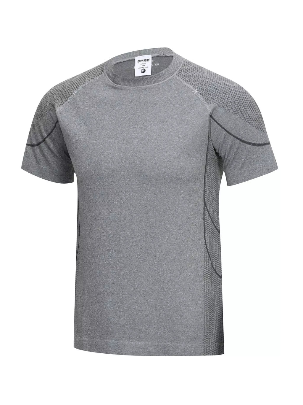 Men's round neck short sleeve t-shirt front view