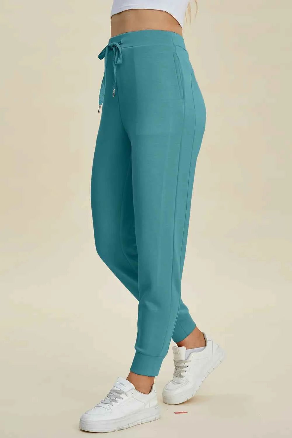 Basic Bae Full Size Air Scuba Drawstring High Waist Joggers - ELC Fashion