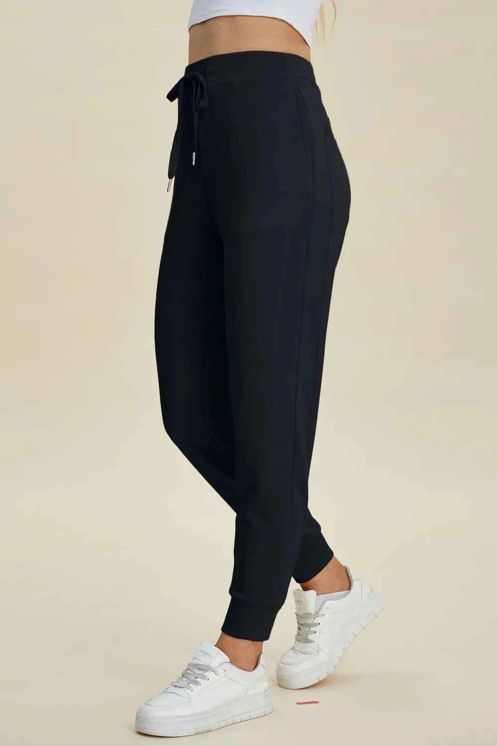 Basic Bae Full Size Air Scuba Drawstring High Waist Joggers - ELC Fashion