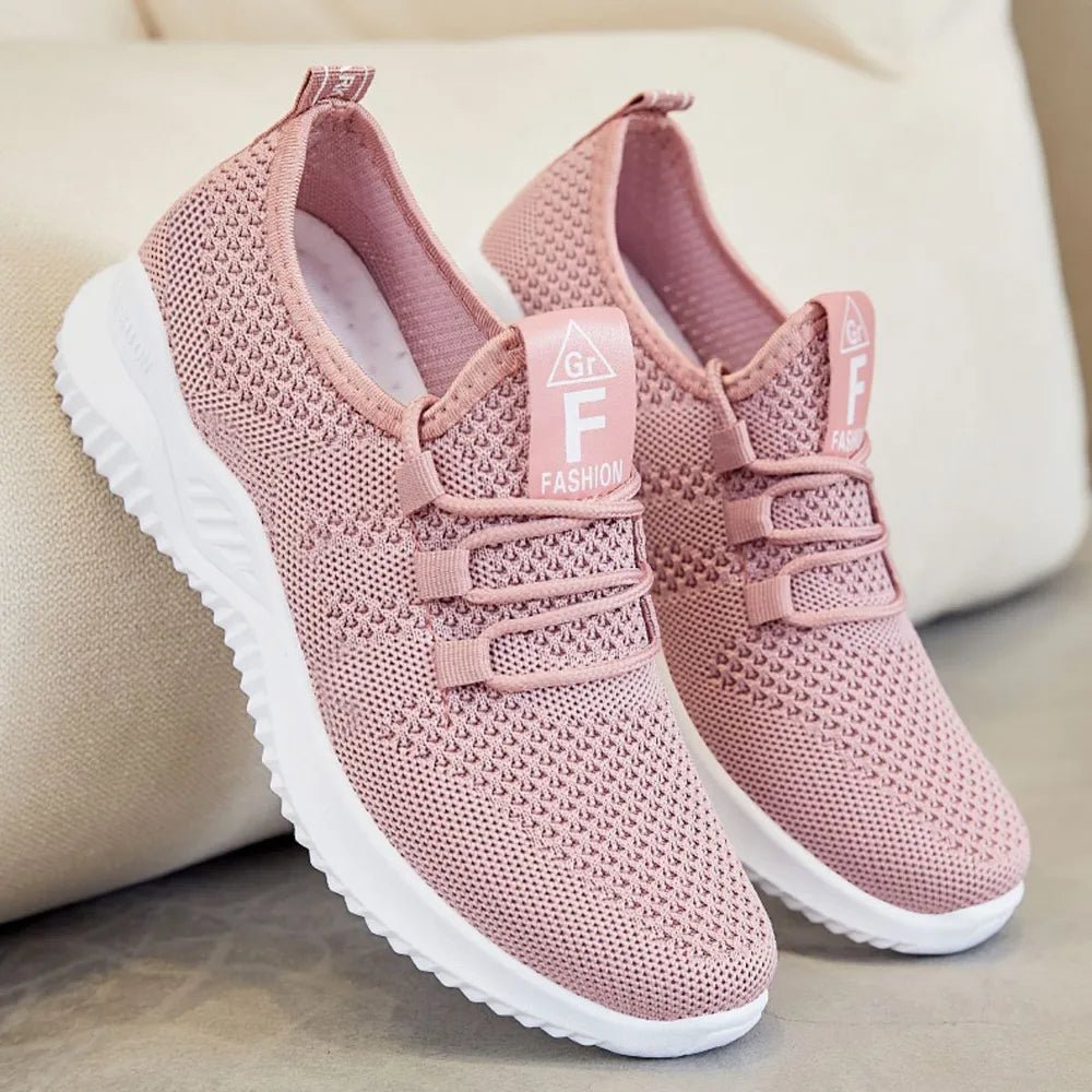 Breathable Mesh Lace Up Athletic - ELC Fashion