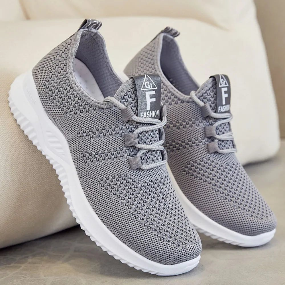 Breathable Mesh Lace Up Athletic - ELC Fashion
