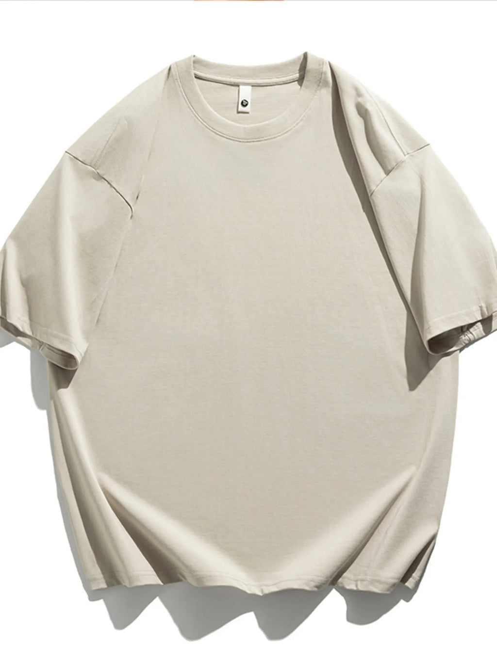 Men's plus size loose t-shirt solid color