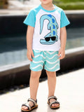 Children's Animal Round Neck Top and Shorts Set - ELC Fashion