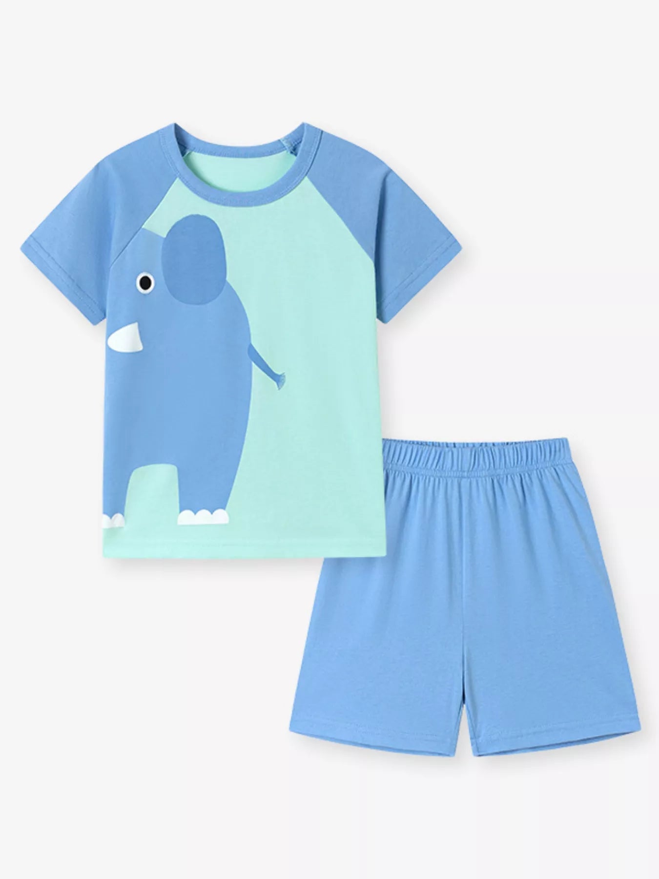 Children's Animal Round Neck Top and Shorts Set - ELC Fashion