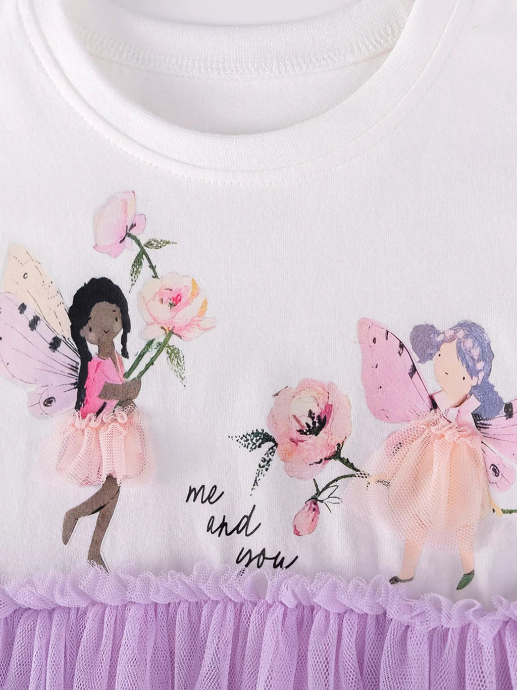 Children's Ballerina Round Neck Tulle Dress - ELC Fashion