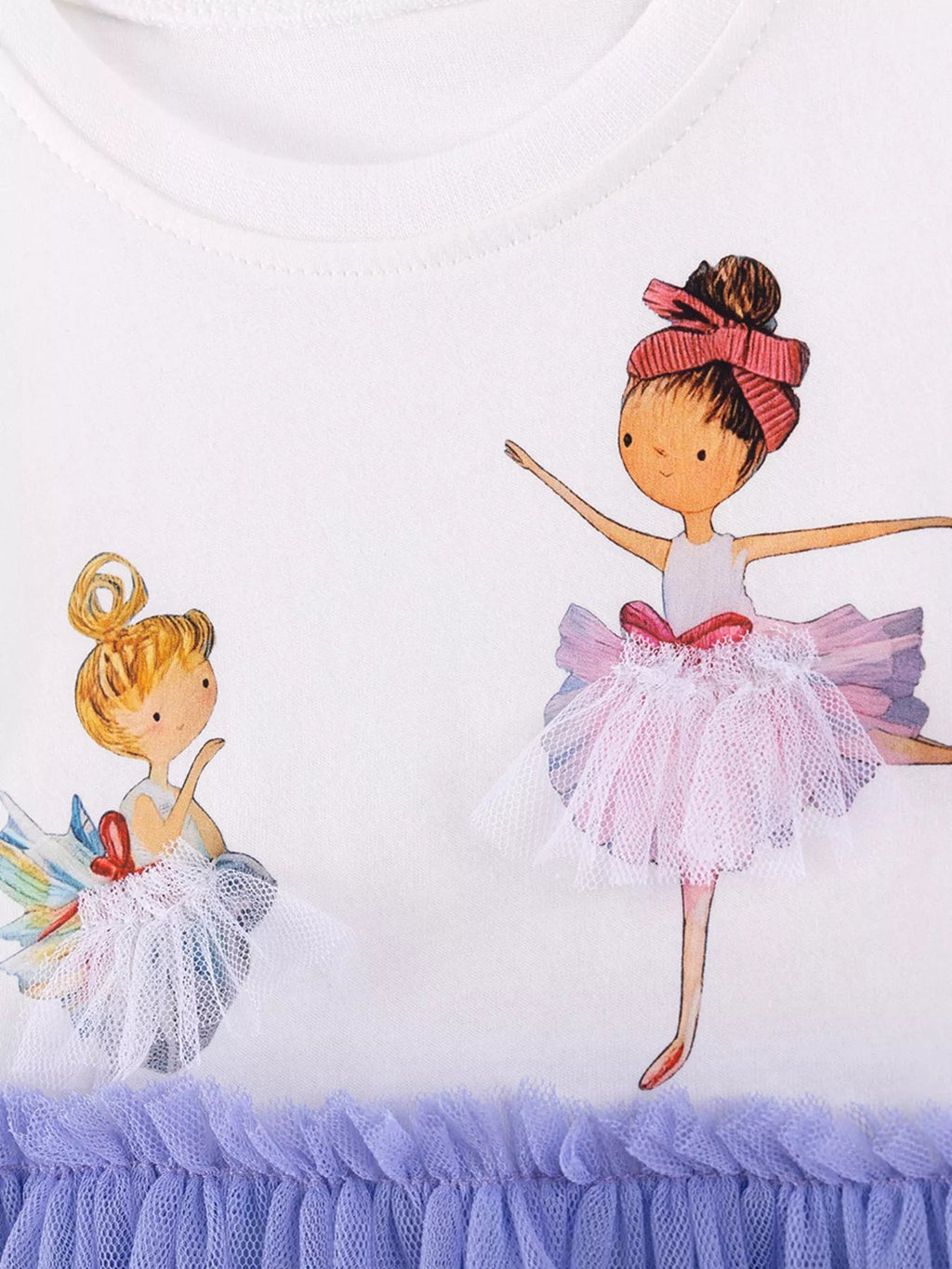 Children's Ballerina Round Neck Tulle Dress - ELC Fashion