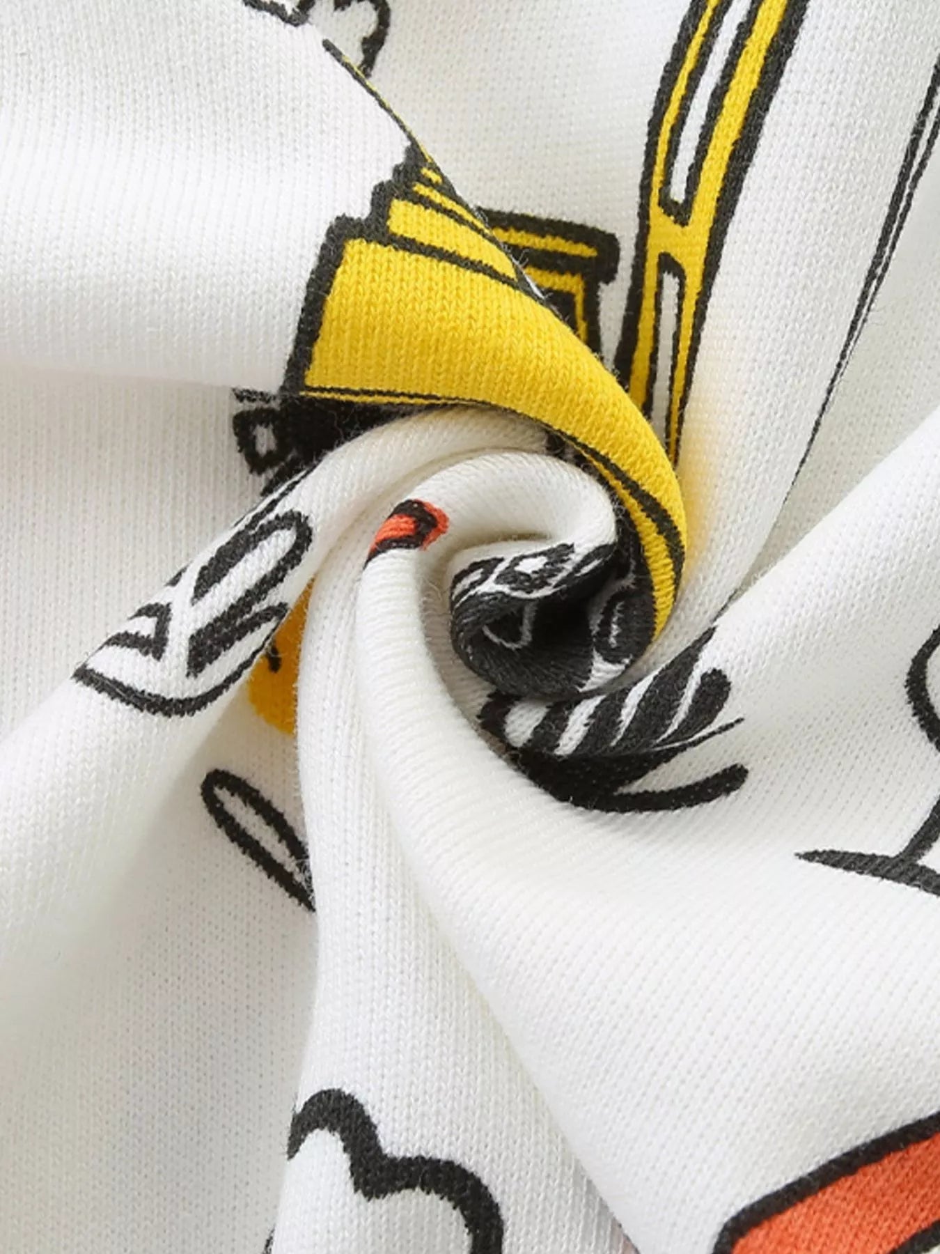 Children's Cartoon Construction Vehicle Print Zip - Up Jacket - ELC Fashion