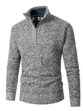 Men's plus size half zip sweater front view