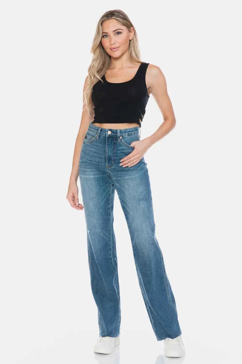 ELC Atelier Classic Judy Blue Inclusive Fit Tummy Control Cut Raw H — Prestige Edit - ELC Fashion