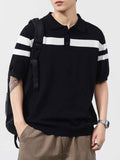 ELC Atelier Modern Men's Extended Fit Striped Short Sleeve Knit Pol — Prestige Edit - ELC Fashion