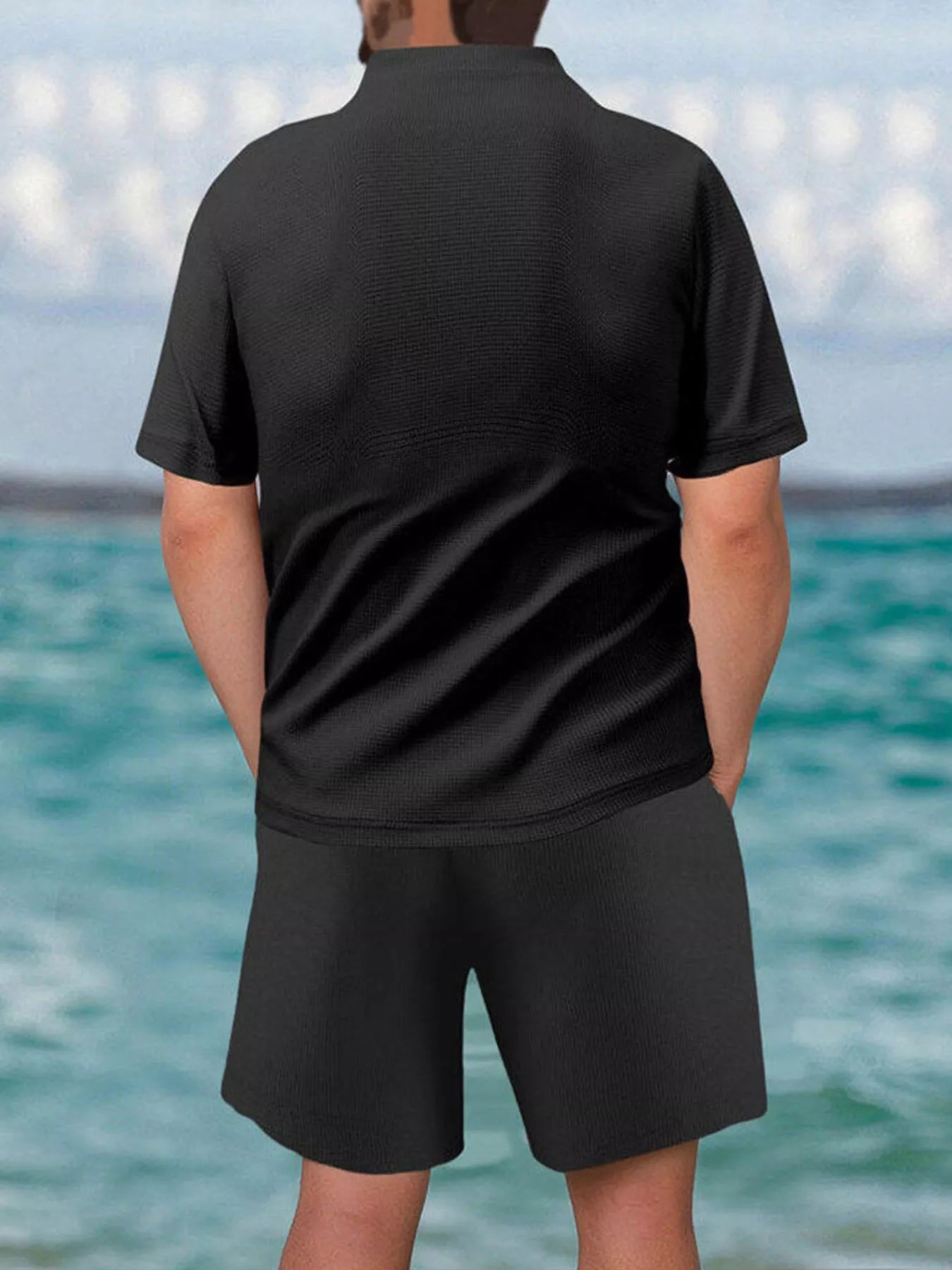 ELC Atelier Premier Men's Inclusive Fit Zip Front Short Sleeve Top — Prestige Edit - ELC Fashion
