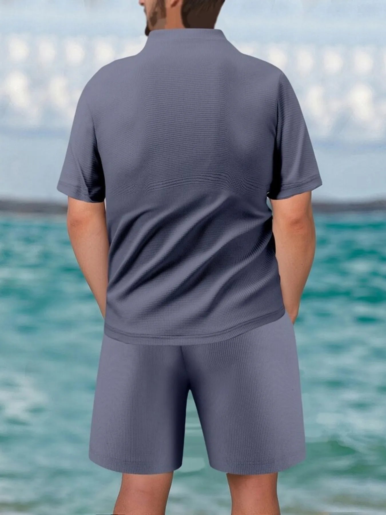 ELC Atelier Premier Men's Inclusive Fit Zip Front Short Sleeve Top — Prestige Edit - ELC Fashion