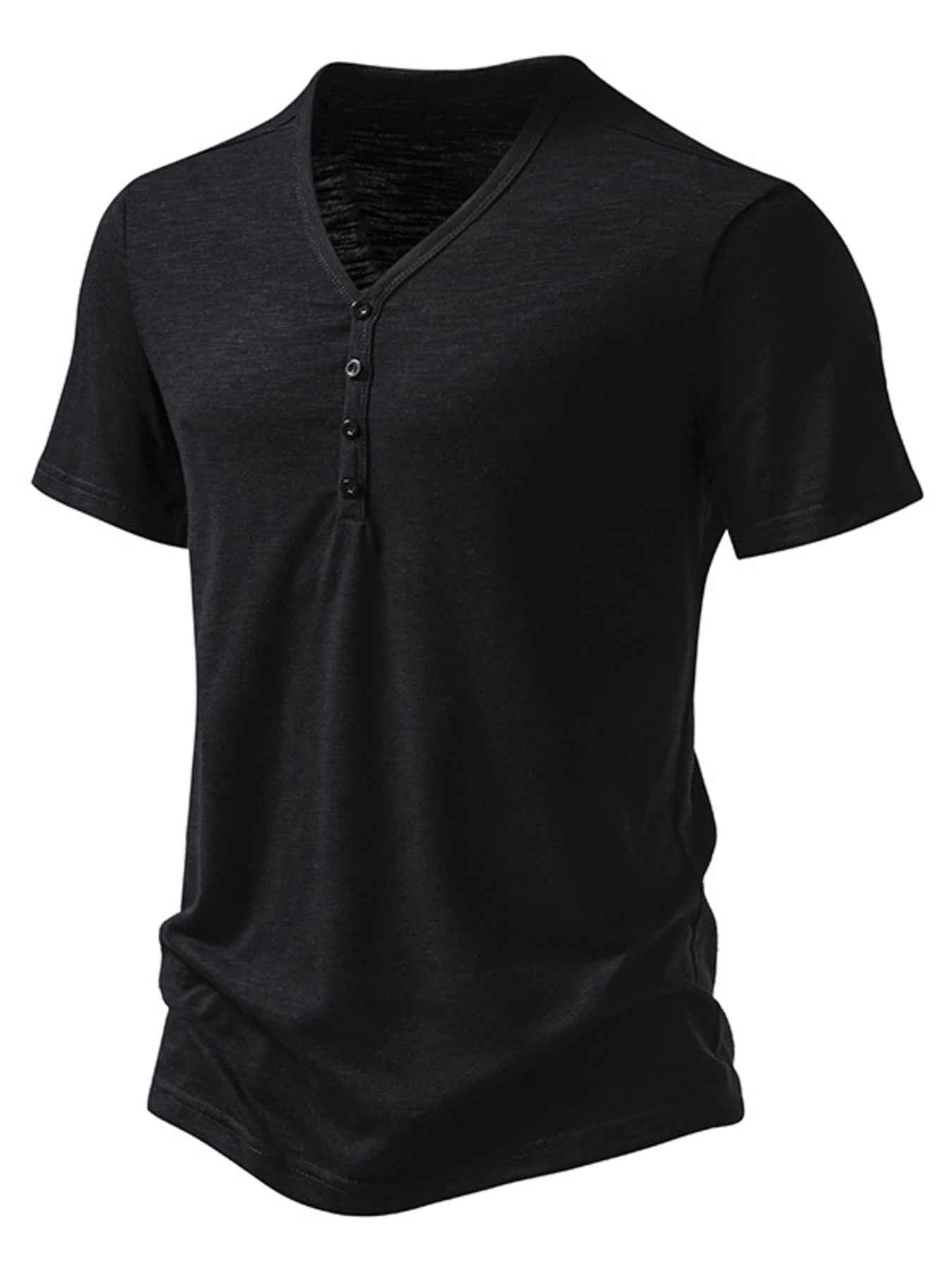 ELC Atelier Refined Men's Casual Button Detail T-Shirt — Prestige Edit - ELC Fashion