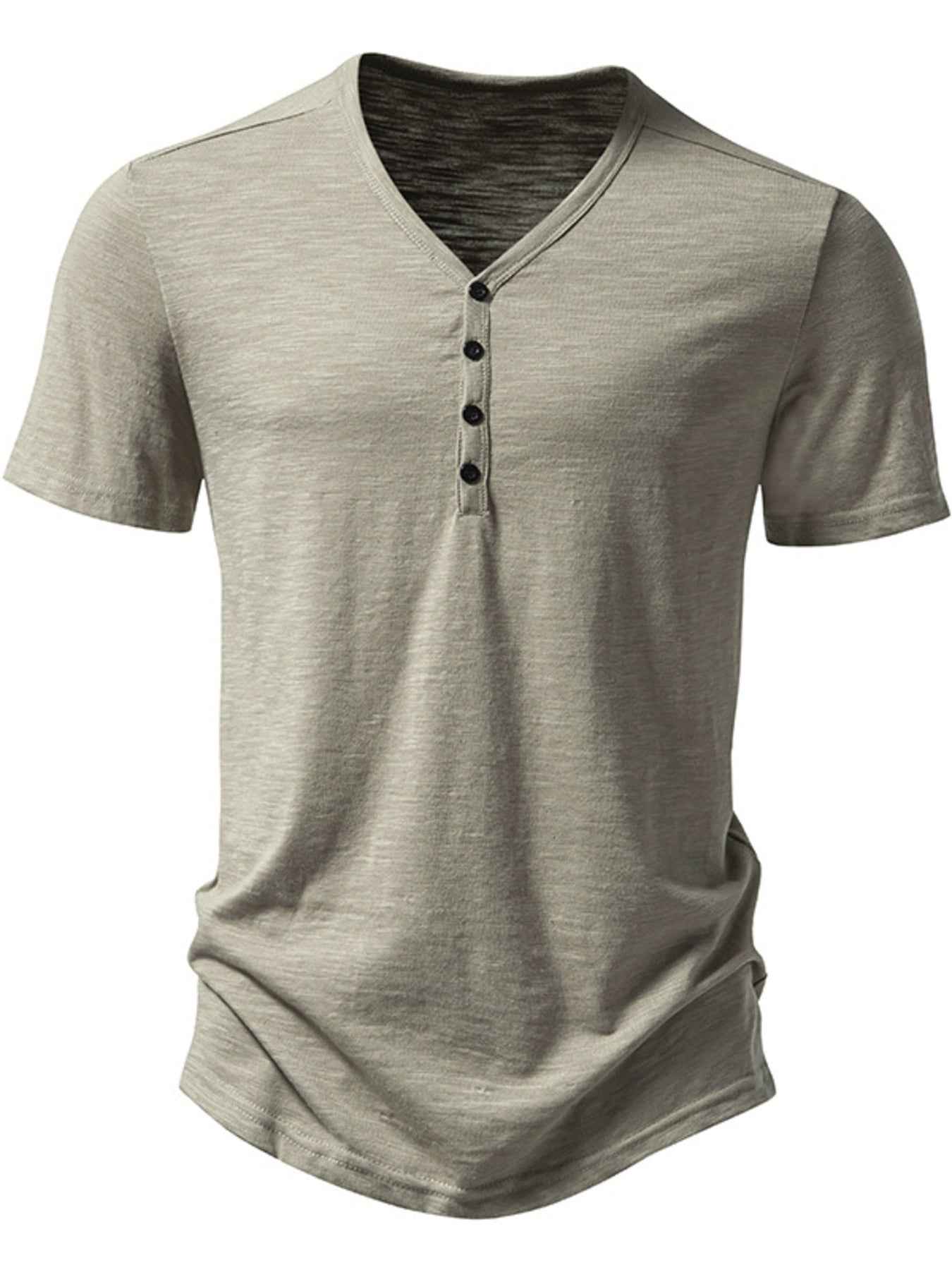 ELC Atelier Refined Men's Casual Button Detail T-Shirt — Prestige Edit - ELC Fashion
