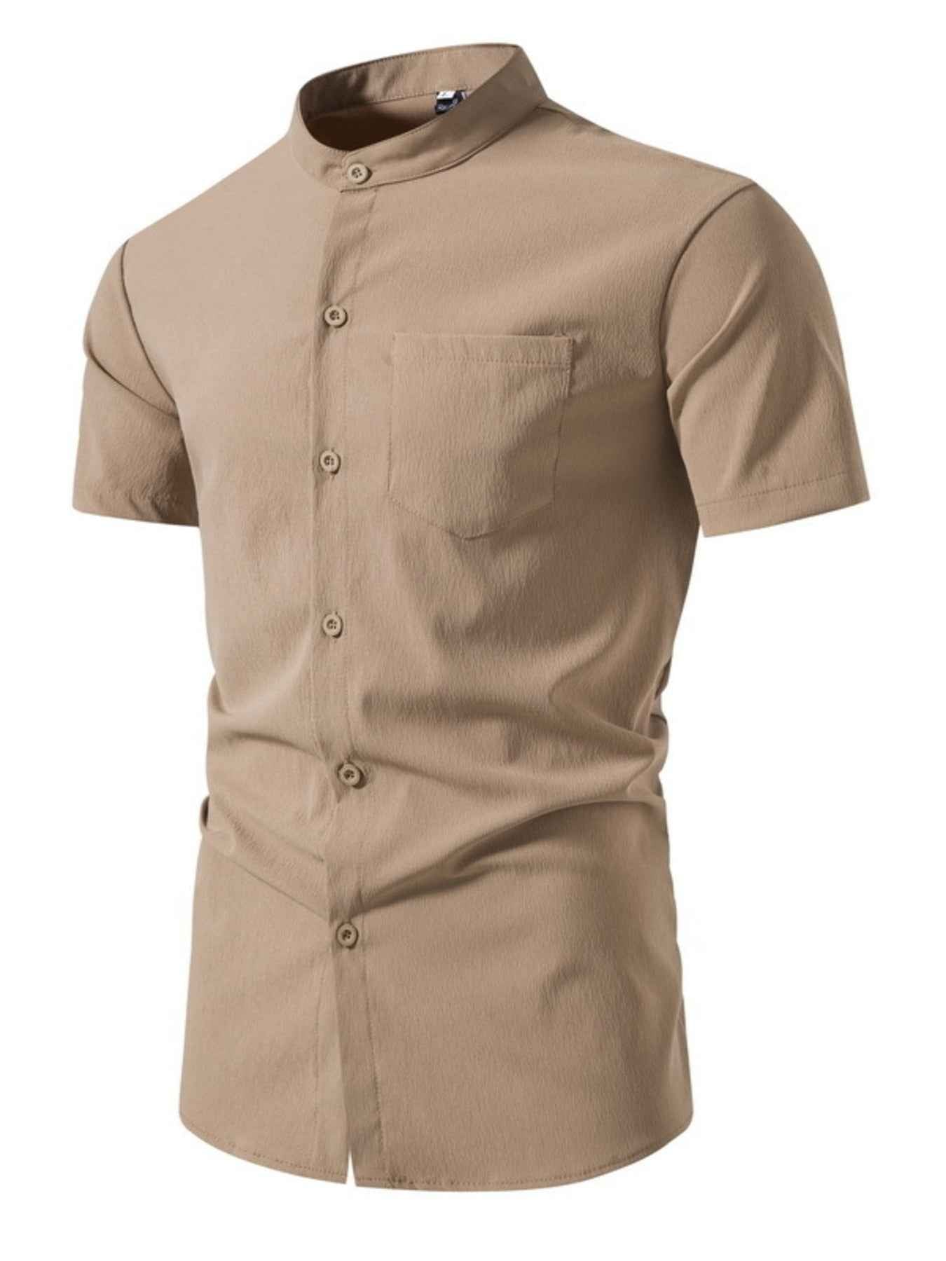 ELC Atelier Signature Men's Extended Fit Button Up Short Sleeve Shi — Prestige Edit - ELC Fashion
