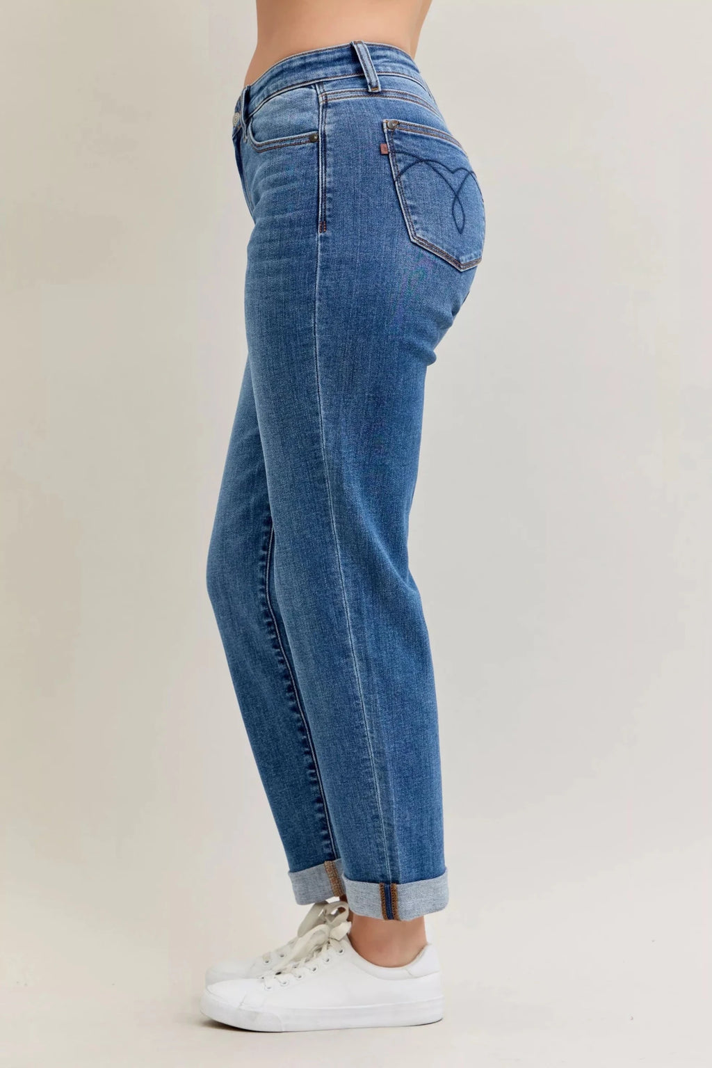 ELC Atelier Tailored Judy Blue Inclusive Fit Mid Rise BF Classic Cu — Prestige Edit - ELC Fashion
