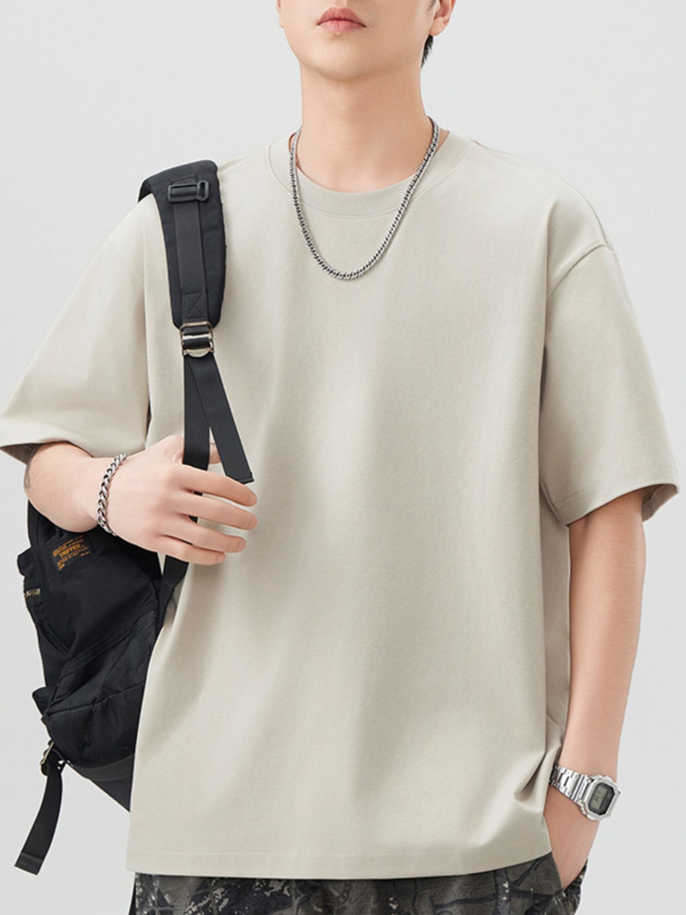 Men's plus size loose t-shirt casual style