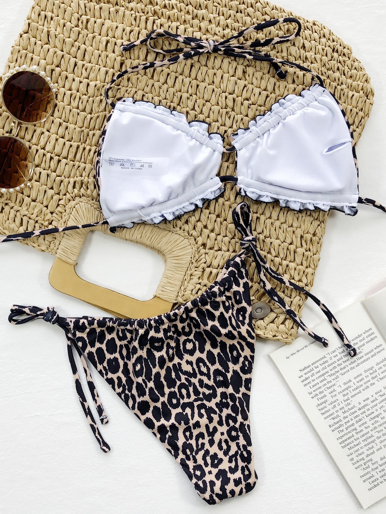 Frill Trill Halter Neck Bikini Set - ELC Fashion