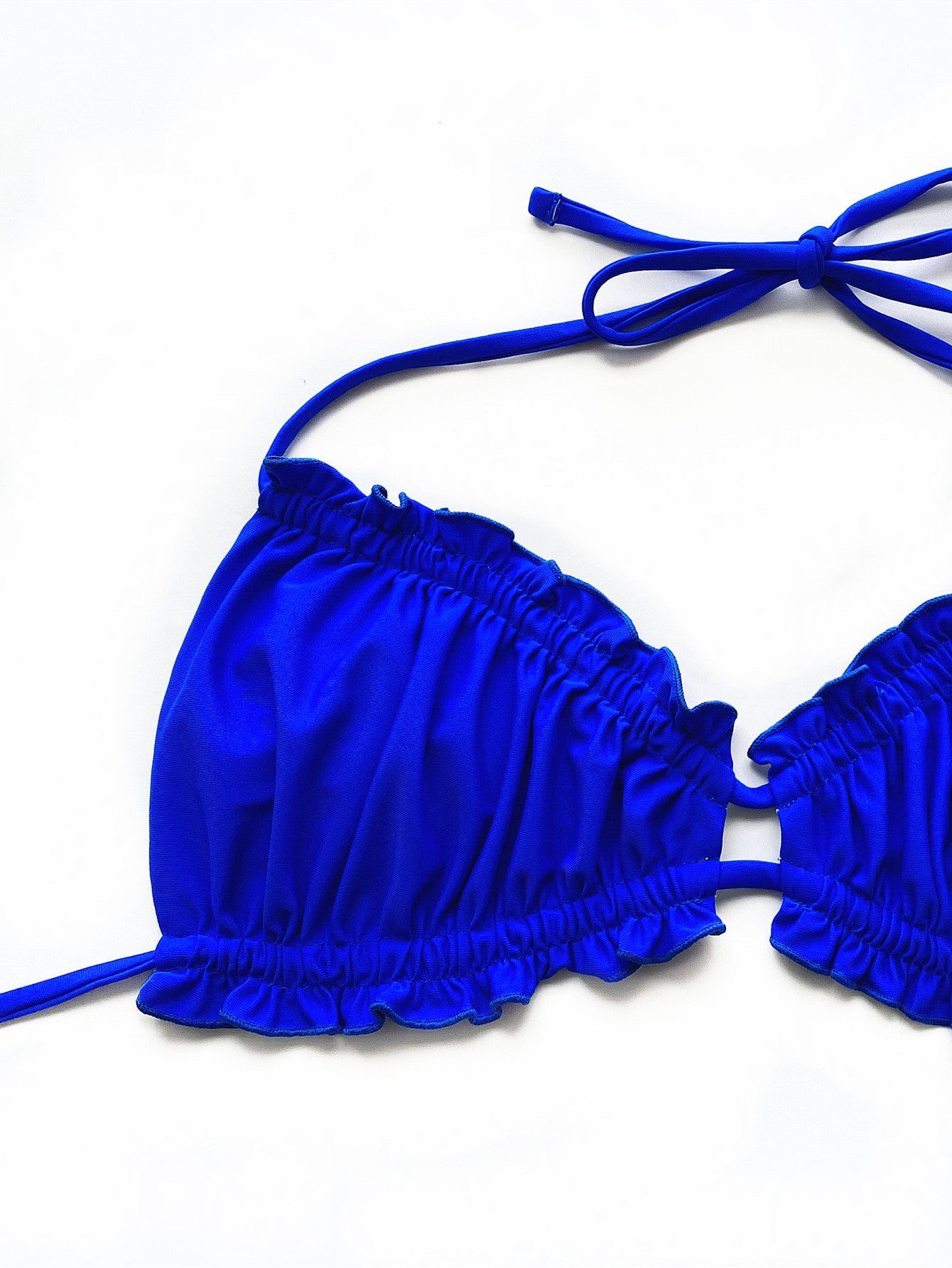 Frill Trill Halter Neck Bikini Set - ELC Fashion
