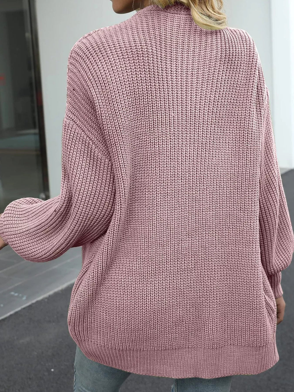 Full Size Chunky Knit Open Front Cardigan Plus Size - ELC Fashion