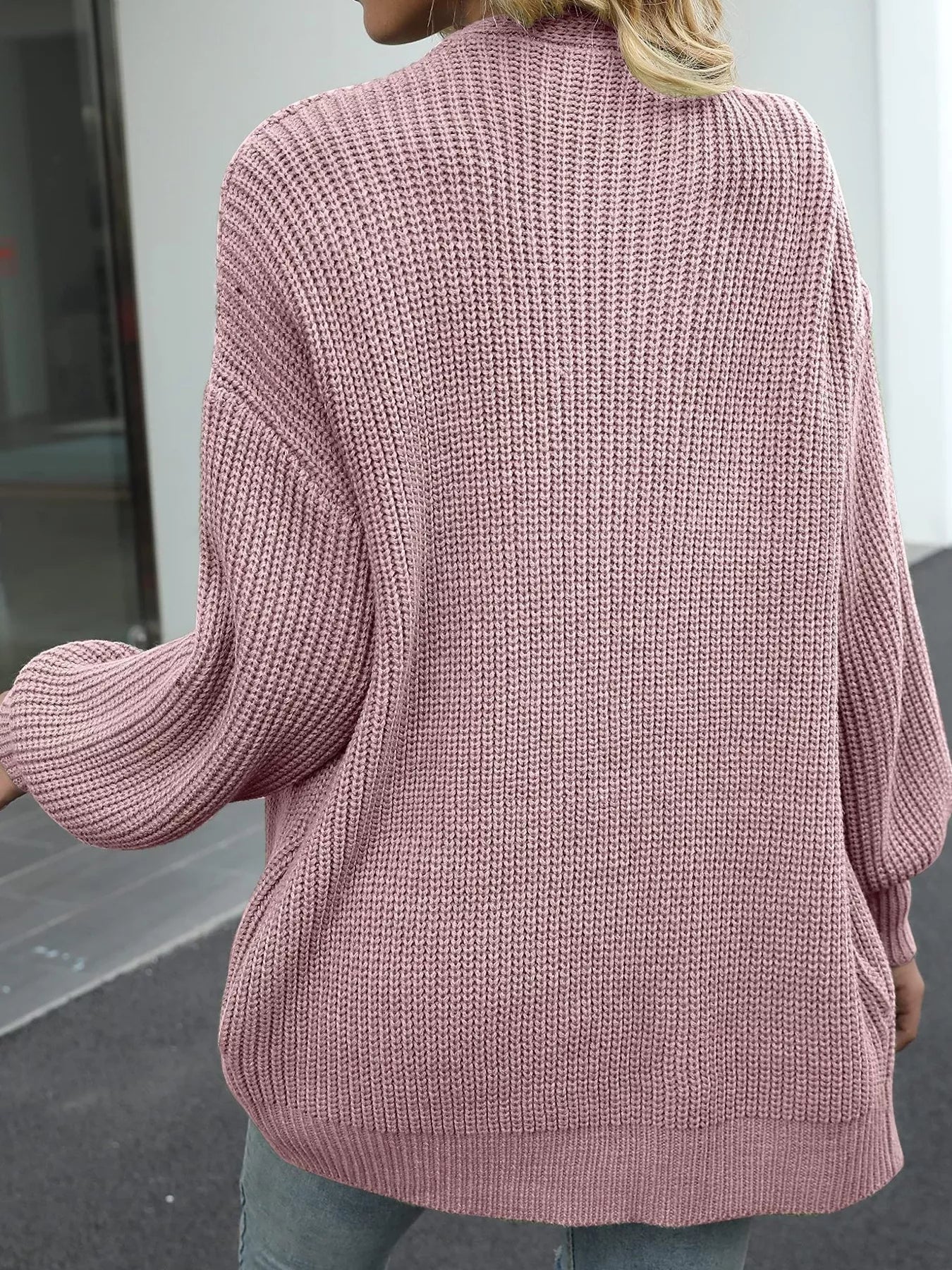 Full Size Chunky Knit Open Front Cardigan Plus Size - ELC Fashion