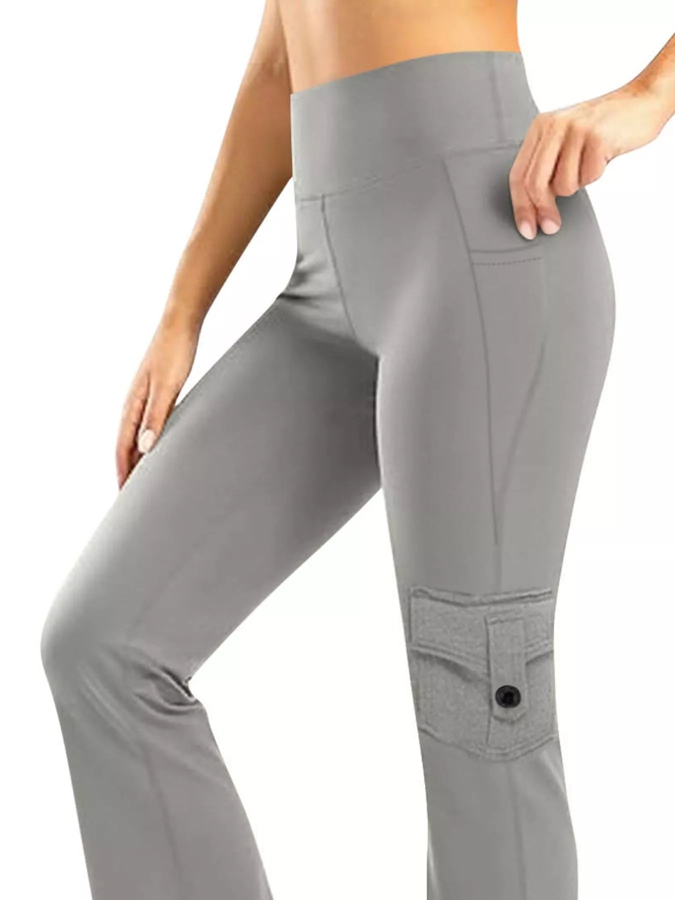 High - Waisted Yoga Pants with Pockets - ELC Fashion