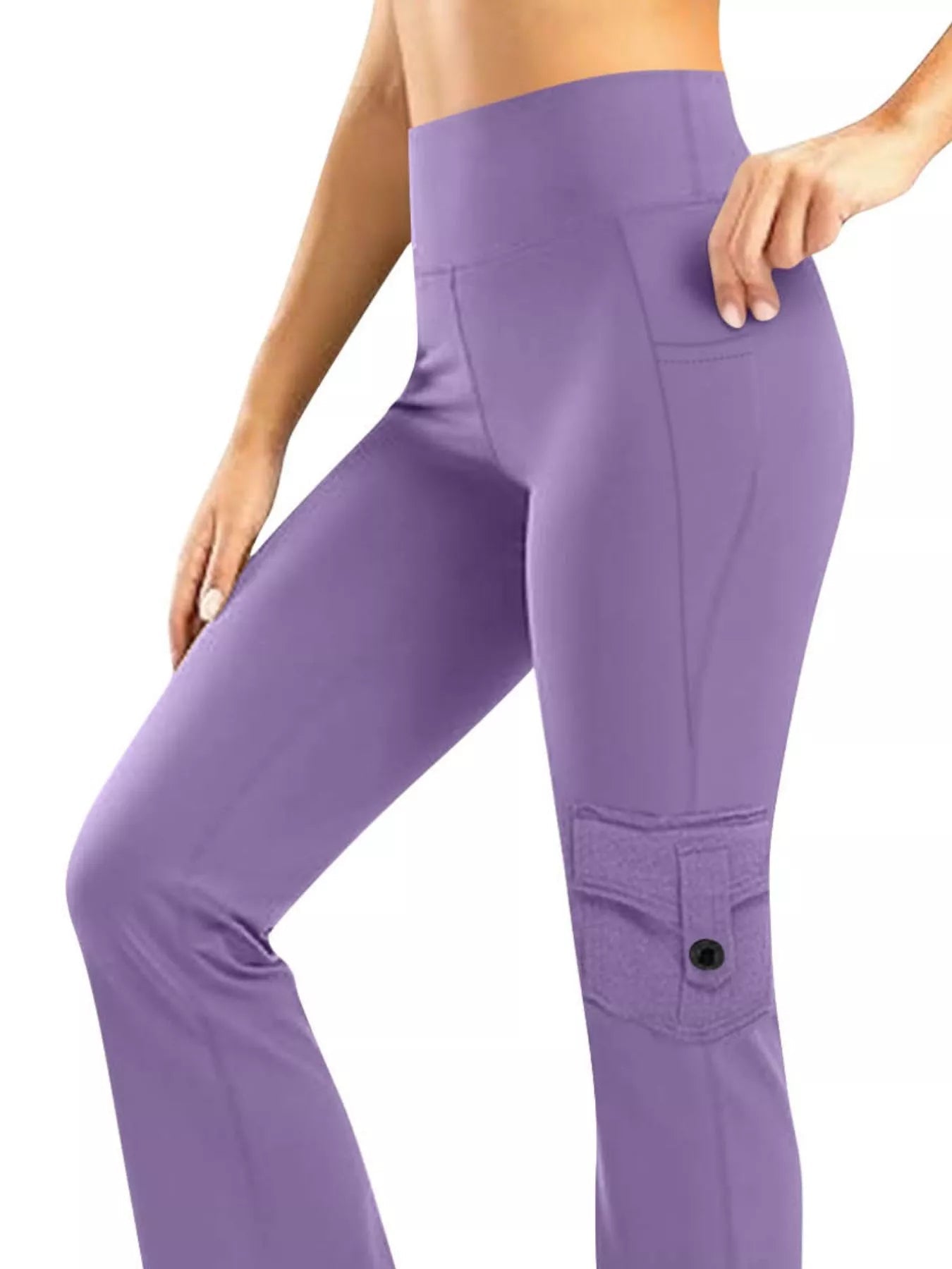 High - Waisted Yoga Pants with Pockets - ELC Fashion