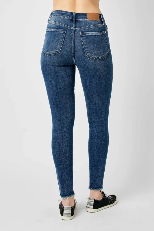 Judy Blue Full Size High Waist Distressed Skinny Jeans - ELC Fashion