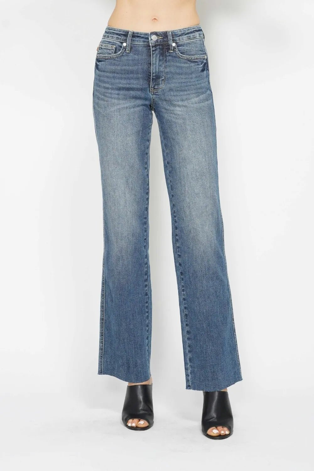Judy Blue Full Size Tummy Control Straight Jeans - ELC Fashion