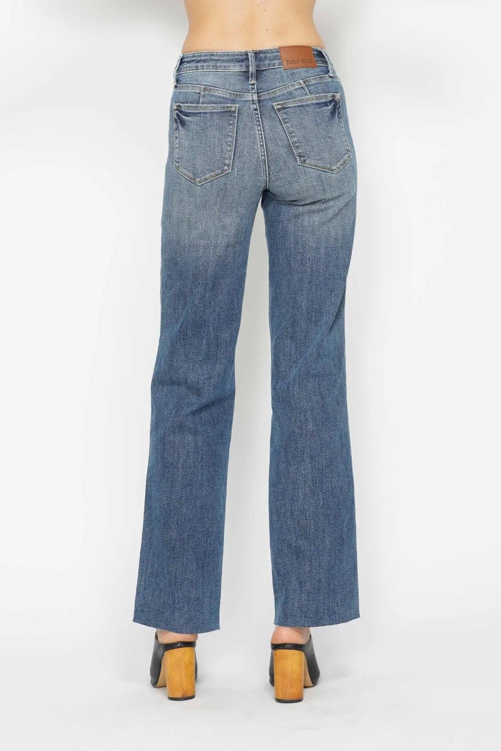 Judy Blue Full Size Tummy Control Straight Jeans - ELC Fashion