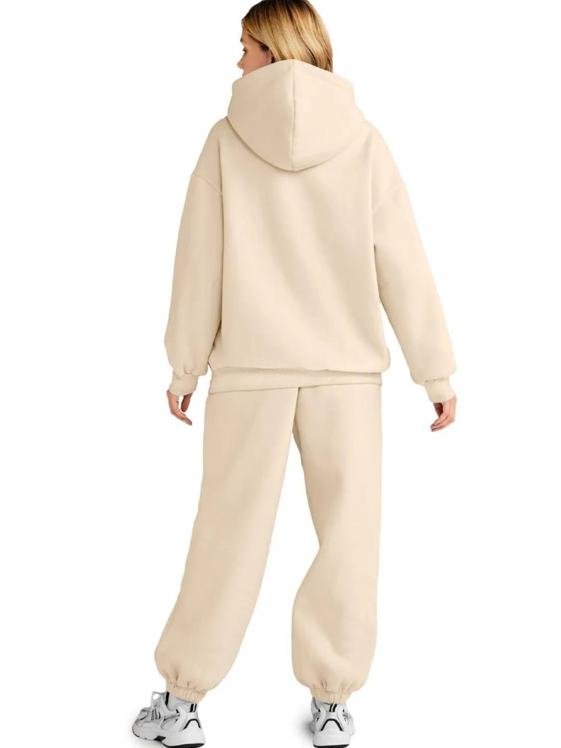 Kangaroo Pocket Hoodie and Joggers Set - ELC Fashion