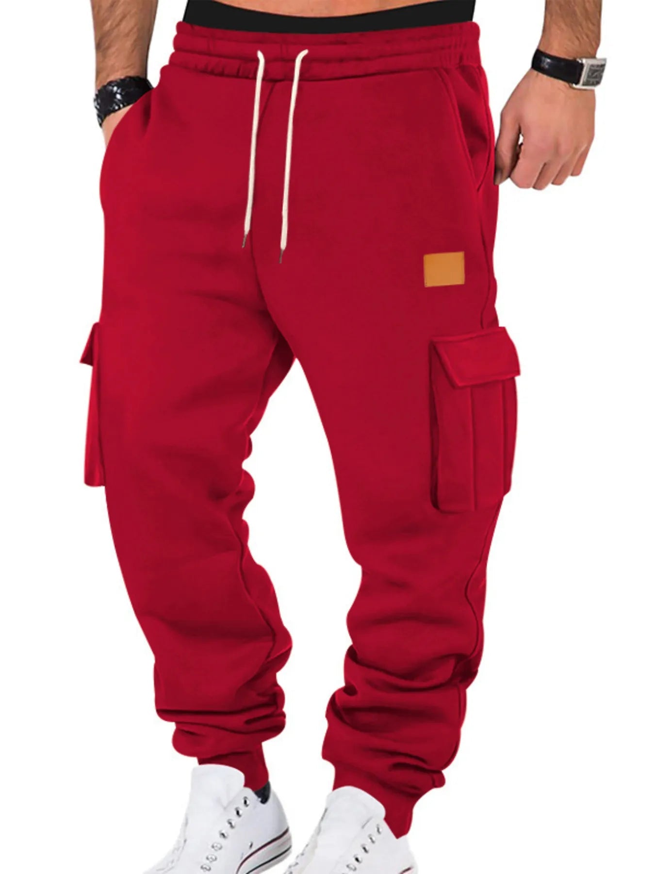 Men's Full Size Drawstring Cargo Jogger Pants Plus Size - ELC Fashion