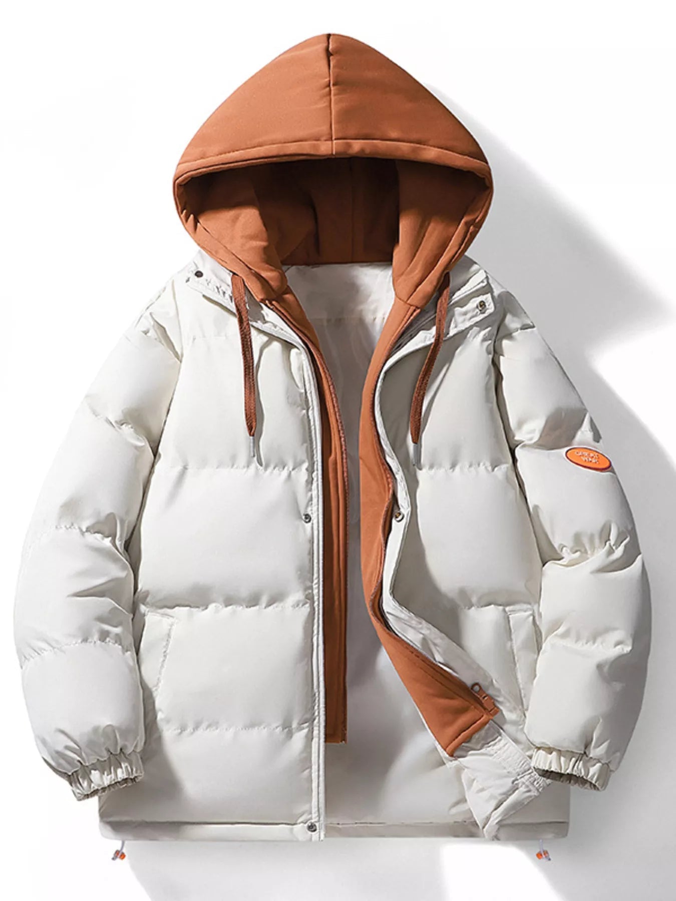 Men's Plus Size Hooded Padded Puffer Jacket - ELC Fashion