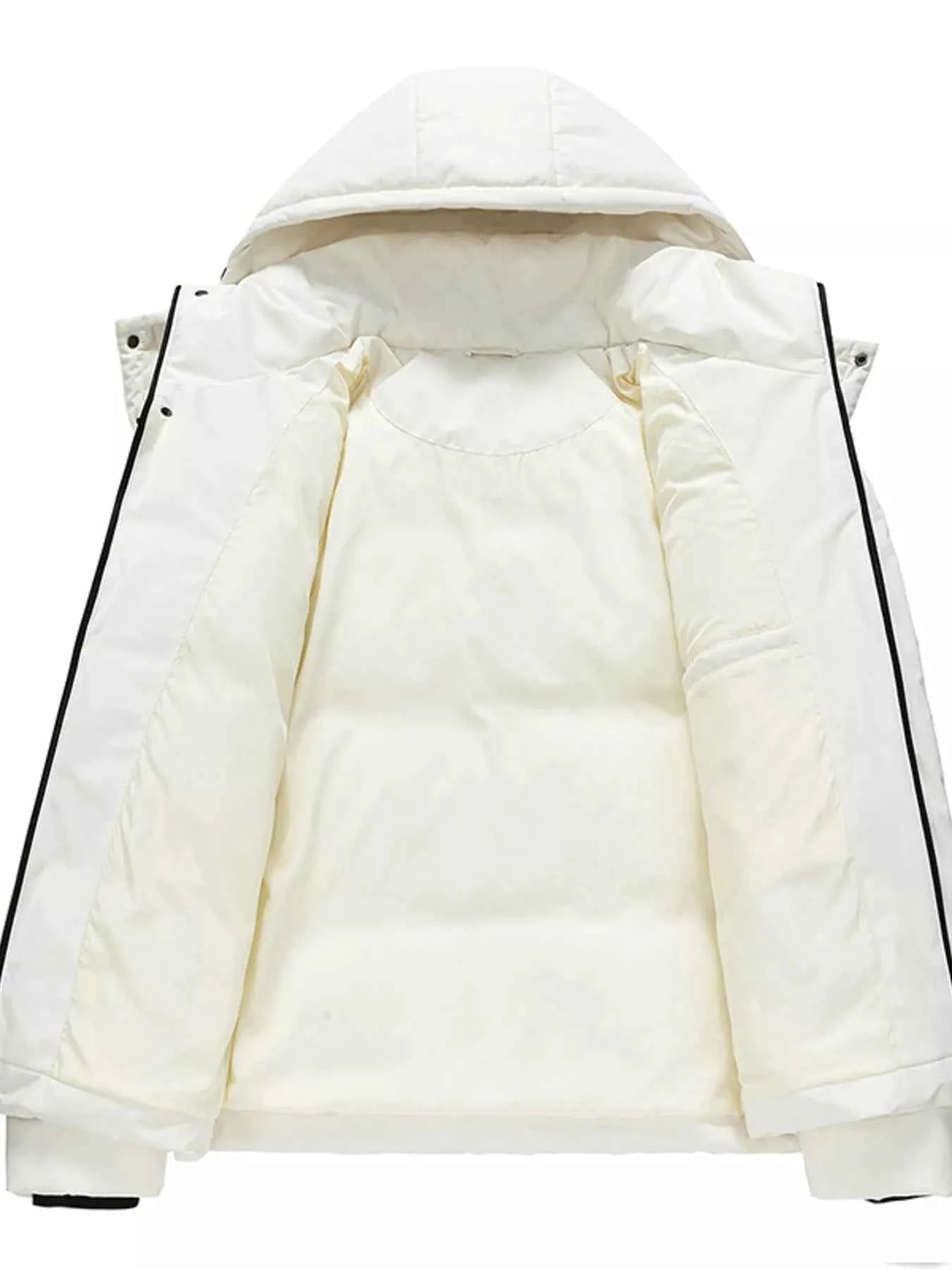 Men's Plus Size Hooded Padded Winter Coat - ELC Fashion