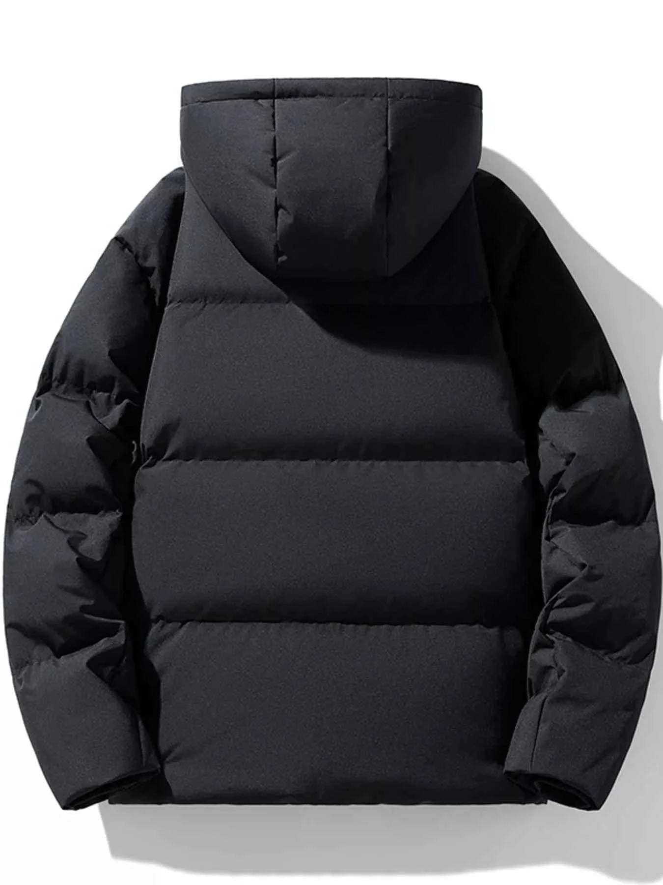 Men's Plus Size Hooded Padded Winter Coat - ELC Fashion