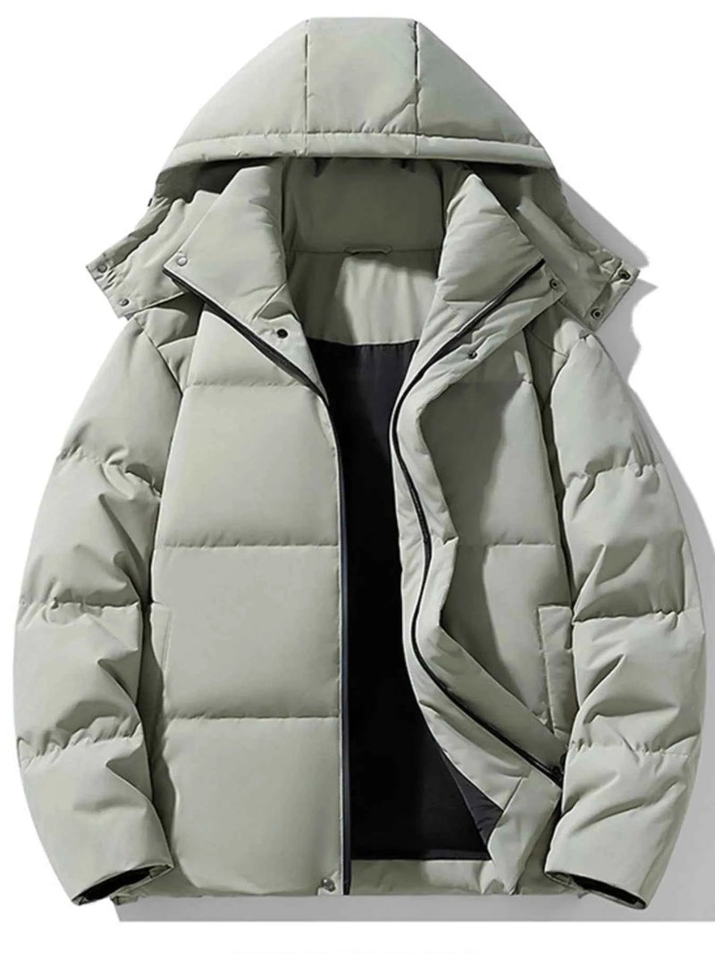 Men's Plus Size Hooded Padded Winter Coat - ELC Fashion