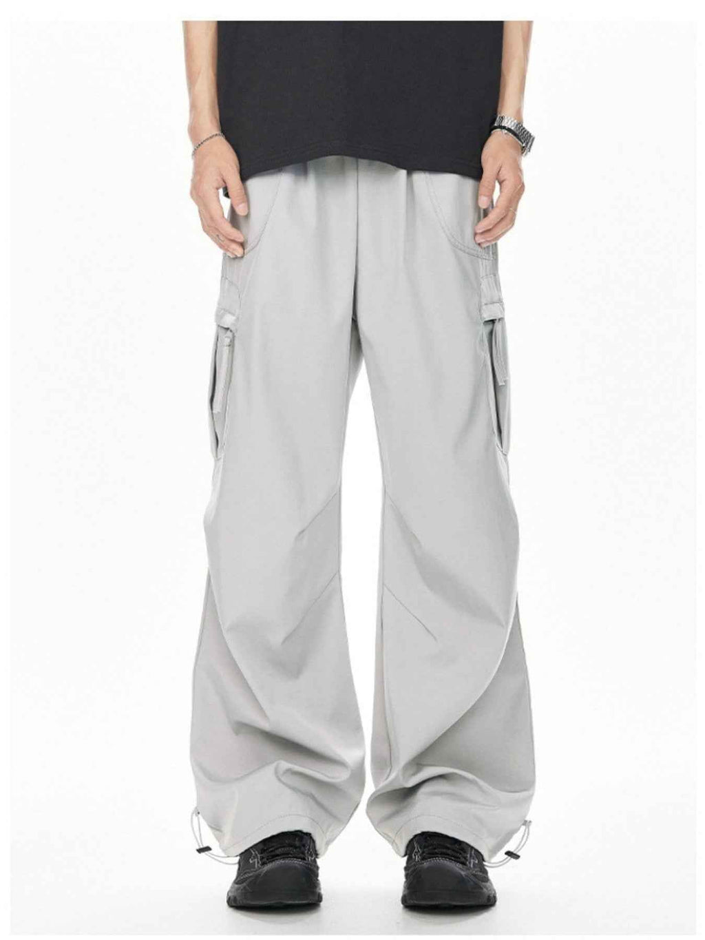 Men's Plus Size Loose Fit Cargo Pants - ELC Fashion