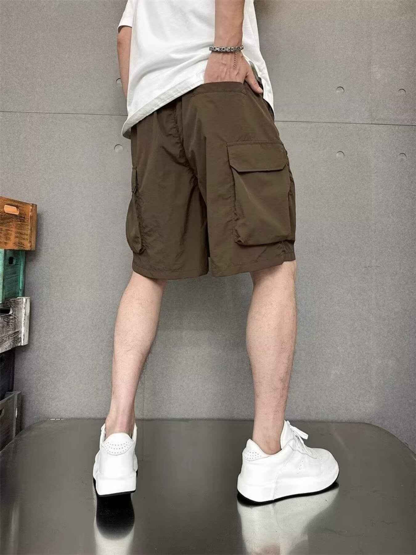 Men's Plus Size Multi - Pocket Relaxed Fit Cargo Shorts - ELC Fashion
