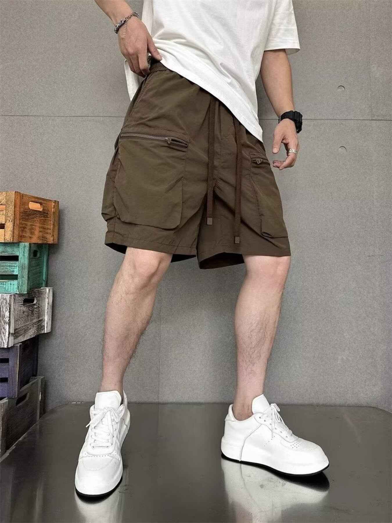 Men's Plus Size Multi - Pocket Relaxed Fit Cargo Shorts - ELC Fashion